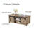 47" Farmhouse Coffee Table with Barn Doors & Adjustable Shelves-119241916