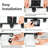 31.1 in. 5-Light Matte Black Dimmable Bathroom Vanity Light with Clear Glass Shades-59132989-59132984