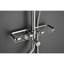 Ensemble de douche avec pomme de douche à effet pluie naturelle de 10 po, douche à 4 poignées, barre coulissante réglable et porte-savon en barre de douche en nickel brossé, salle de bain