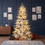 Sapin de Noël artificiel pré-illuminé de 1,80 m avec 600 lumières DEL, 253 branches en PE, 150 boules de Noël, branches articulées et support en fer