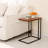 Jabria C Shape Base Type Square End Table & Side Table with 4 Wheels for Sofa, Bed Side-1040056063