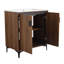 Armoire de salle de bain 30 po - meuble-lavabo en bois d'ingénierie avec 2 portes - évier facile à nettoyer avec porte en céramique-1148412191