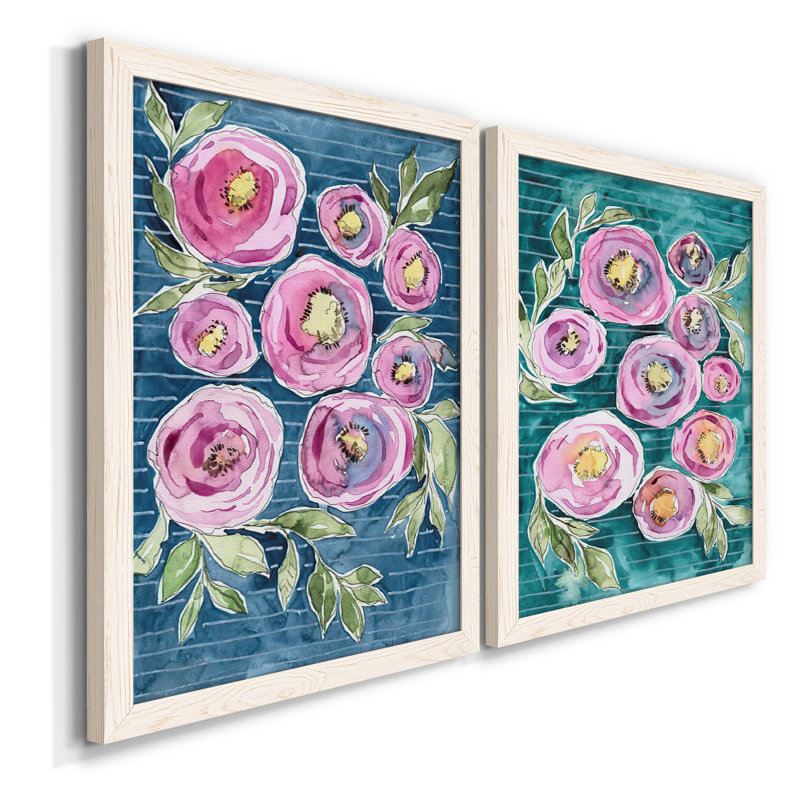 Toile avec cadre floral I-Premium Floral Radiance - prêt à accrocher
