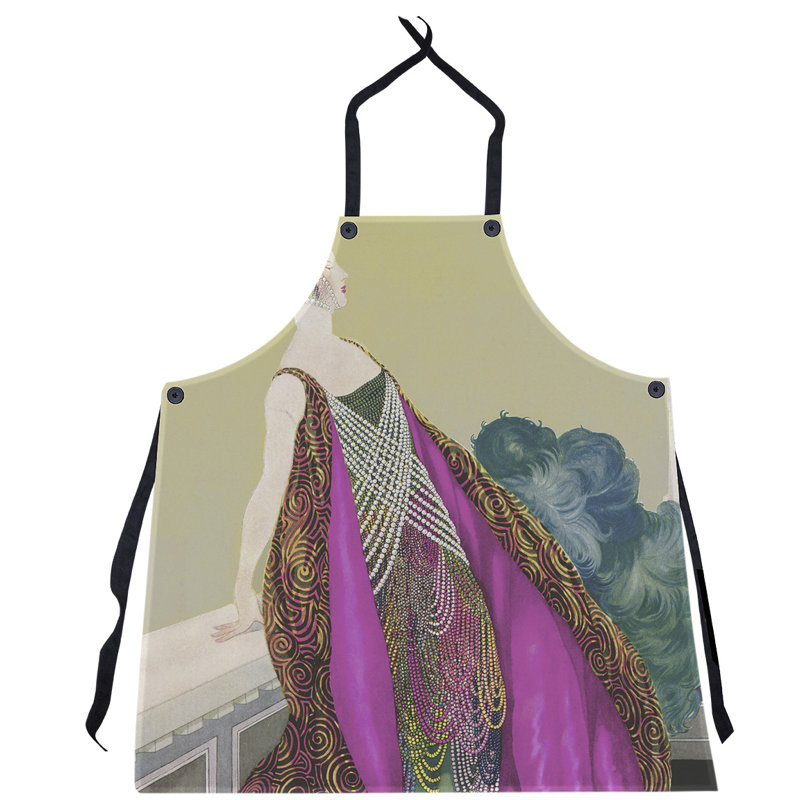 Bib Apron, Yellow/Purple