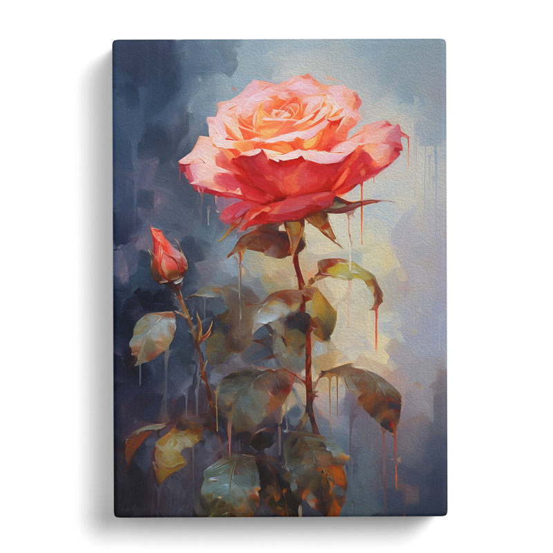 Rose Impressionism - No Frame Print, 60cm H x 40cm W x 3cm D