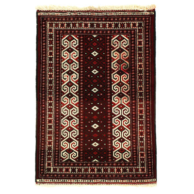 fine hand knotted Turkman 2'9"X 4'