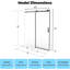 Porte de douche coulissante en verre 56-60x76 pouces sans cadre 8 mm en verre trempé en acier inoxydable 55 rouleaux-125097127
