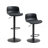 Modern PU Leather Adjustable Counter Height Swivel Barstools(Set Of 2)-1118433821