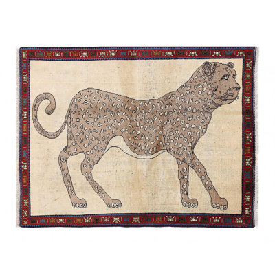 Clairece One-of-a-Kind 3'9'' X 5'3'' Lamb's Wool Area Rug Ivory