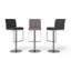 Rennerdale Swivel Upholstered and Faux Leather Adjustable Height Bar Stool-42253263