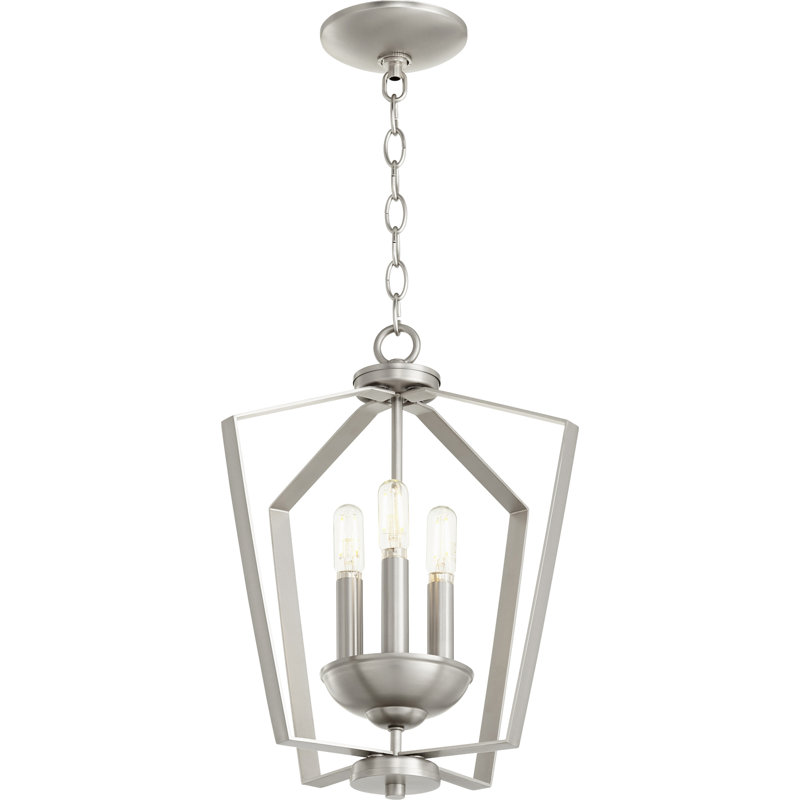 Derrico 3 - Light Lantern Pendant, Satin Nickel
