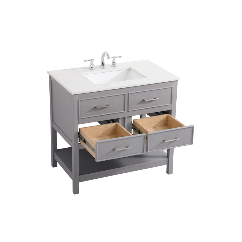 Ensemble de meuble-lavabo simple 36 po Sinclaire, Gris