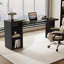 Canapé et console modernes en MDF peu encombrant de style bois noir avec rangement à 2 niveaux