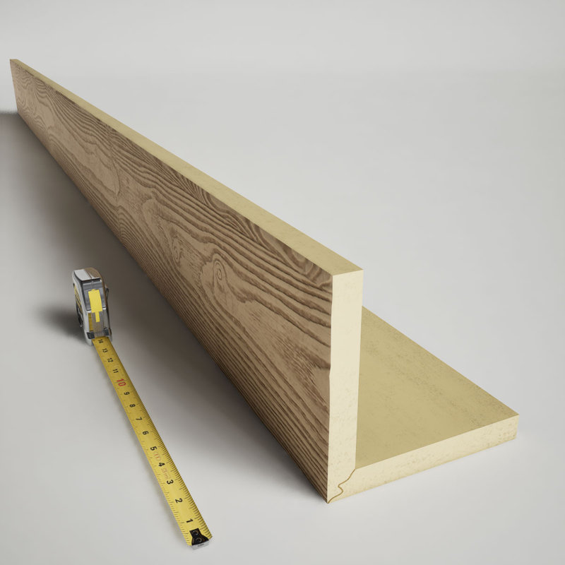 Poutre de plafond à 2 côtés en faux bois Endurathane sablé (poutre en L), H 4 po x l 4 po, Désert de Sonora, L 8 pi