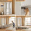 Lit escamotable double avec tablettes de rangement, lit escamotable moderne pour chambre d'amis, chambre à coucher, blanc-131204737