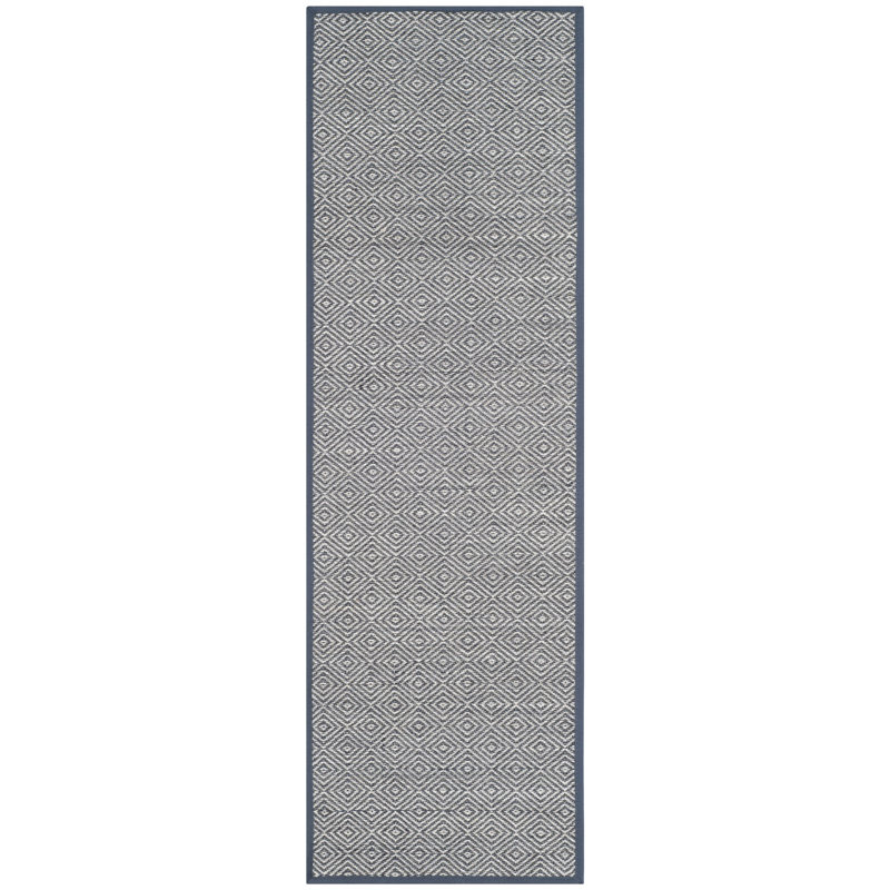 Tapis géométrique en sisal Freels, Tapis de couloir 2 pi 6 po x 12 pi