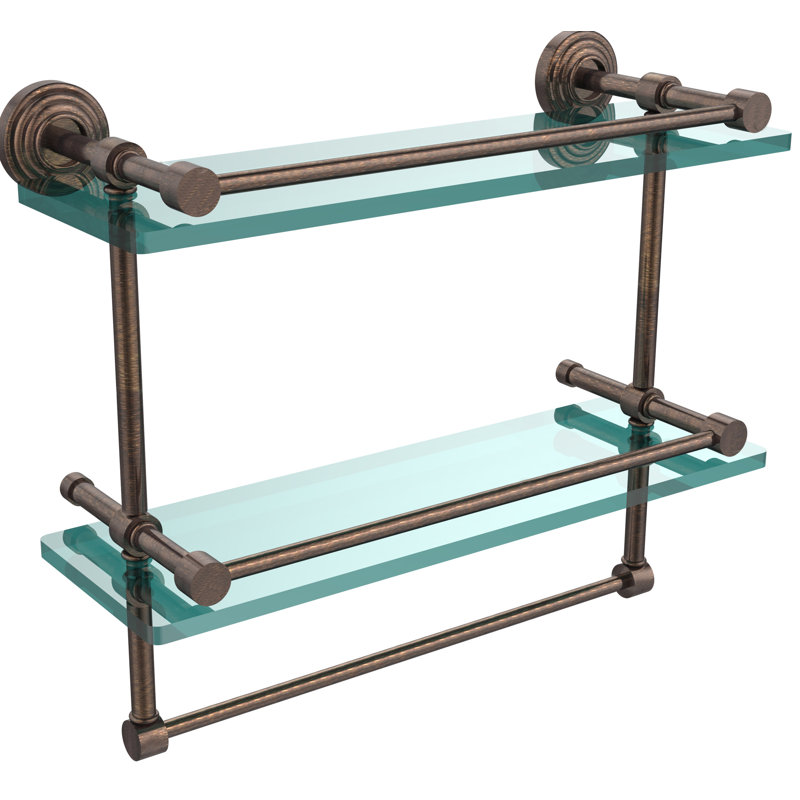 Étagère 2 pièces avec barre à serviettes Beresford, 12" H x 16" W x 5" D, Bronze vénitien