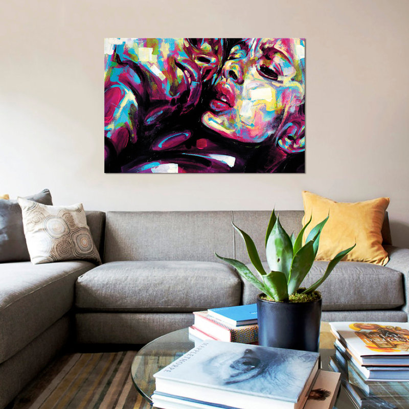 Passion par James Gray - impression sur toile tendue, H 18 po x l 26 po x P 1,5 po, Toile avec cadre noir