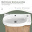 Meuble-lavabo autoportant de 23 po avec lavabo en céramique et support de rangement, portes à fermeture en douceur-1806109330