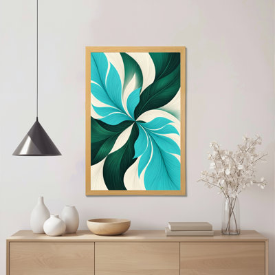 «Tropical Leaf», art abstrait sur toile tendue sur toile, ensemble de 1