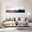 Santa Monica Pier at sunset California 1 Piece Wrapped Canvas Panoramic Wall Art-1393241002
