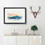 Mountains in Tromso Norway in Abstract - Framed Print-55727295-55727301