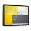 «Gray Meets Yellow Abstract Art», reproduction d'art sur toile encadrée-1815854266-1815854267