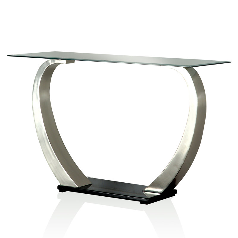 48'' Glass Top Console Table