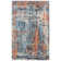 Tapis bleu en laine Power Loom