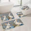 Ensemble de 4 tapis de bain lapins de Pâques blancs