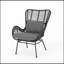 Chaise de patio en osier avec coussins (ensemble de 2)