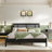Solid Wood King Bed, Upholstered Headboard With Metal Handles-1006693194