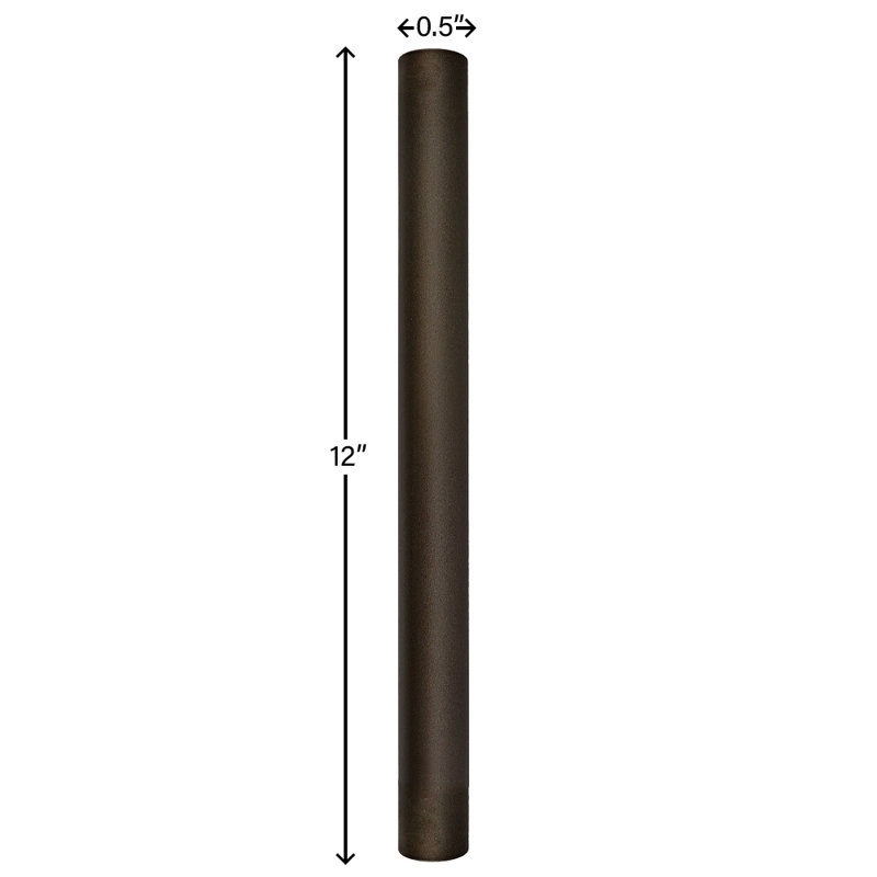 Tige d'accessoire en acier 12 po, Bronze Buckeye, 0,5 po