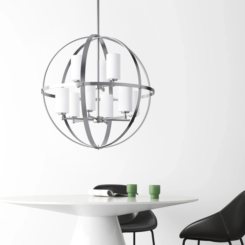 Lustre à neuf lumières Alturas de Génération Éclairage , Nickel brossé, Non
