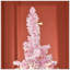 Arbre de Noël artificiel enneigé avec forme de crayon, branches réalistes en pin, lumières DEL blanc chaud, ouverture automatique
