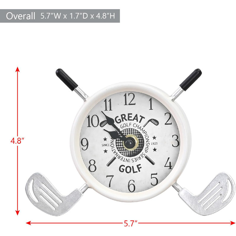Horloge rétro de style golf, horloge de table rétro