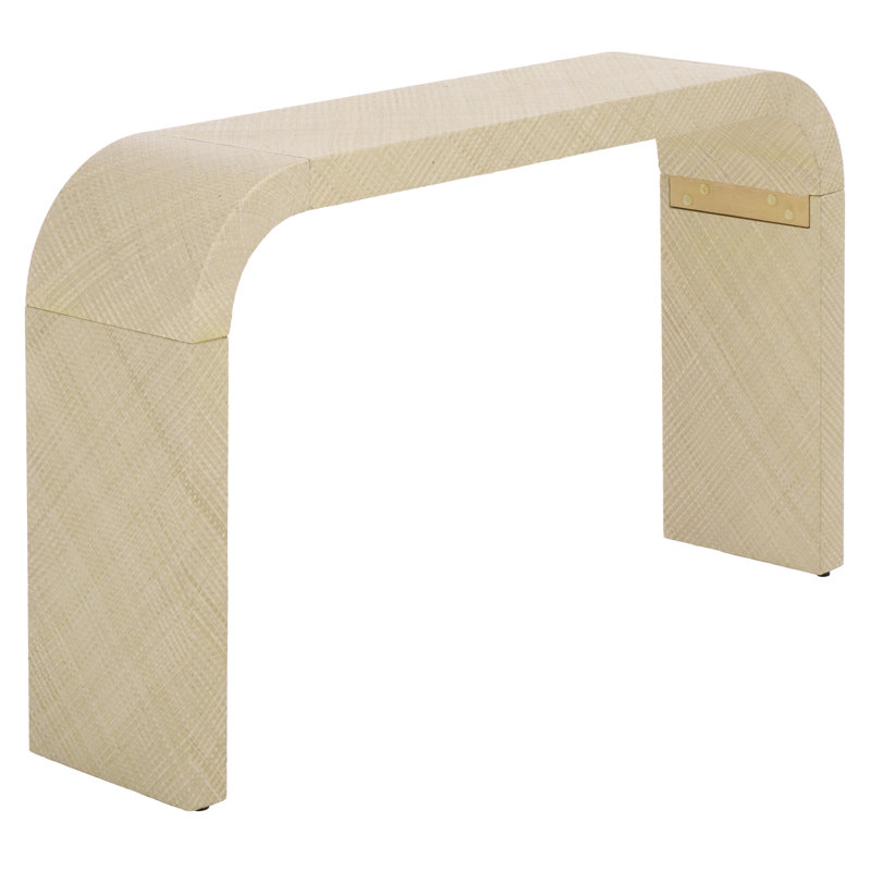 Bayu Curved Console Table, Natural