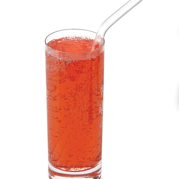 Reusable Colored Cherry Glass Straws Glass Straight Bend Straws Drinkware