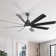 Brixham 72" 8 - Blade Classic Matte Black LED Ceiling Fan Light With Remote Control