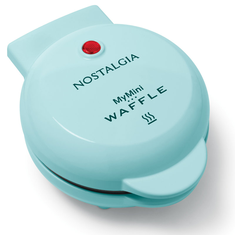Nostalgia MyMini Personal Electric Waffle Maker, Hash browns, French Toast, Grilled Cheese, Quesadilla, Brownies, Cookies