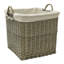 Hand Woven Wicker Laundry Basket with Handles