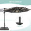 Parasol en porte-à-faux avec cadre en aluminium 11 pi Sunbrella-1398044294