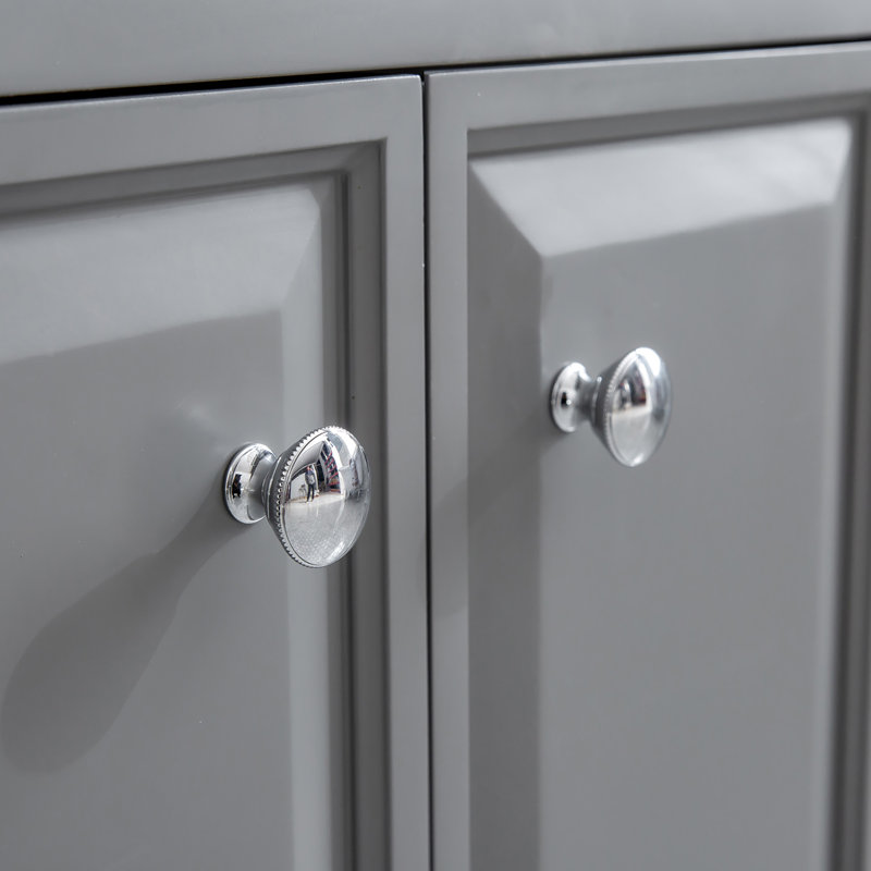 Palace 72'' W Double Vanity, Cashmere Gray, Polished Chrome