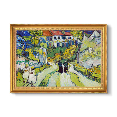 Stairway at Auvers, 1890-Vincent van Gogh - Toile encadrée sur mesure