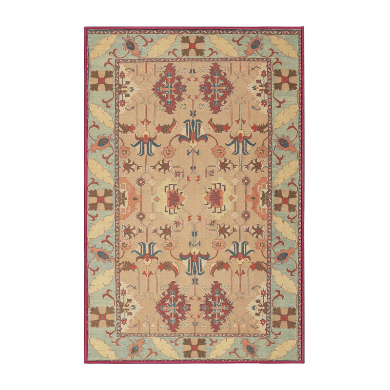 Tapis beige Southwestern, Rectangle 8 pi x 12 pi