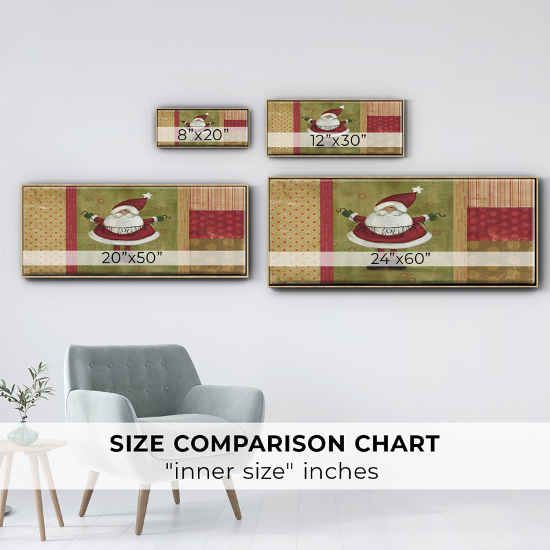 Holiday Santa- Framed Canvas