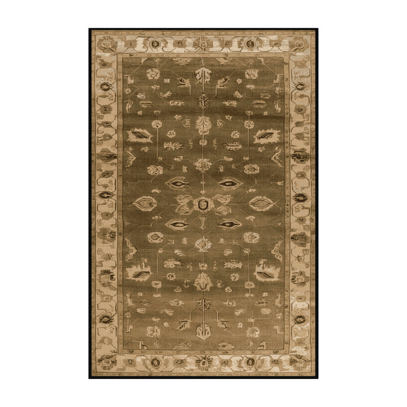 Tapis brun lavable à la machine, Rectangle 2 pi x 3 pi