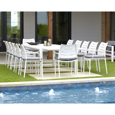Bemelle 13 Piece Sunbrella Dining Set with Cushions