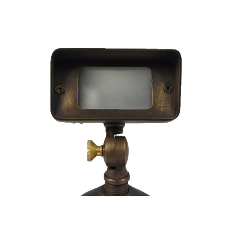 Brass Adjustable LED Directional Flood Light with Warm White Bulb