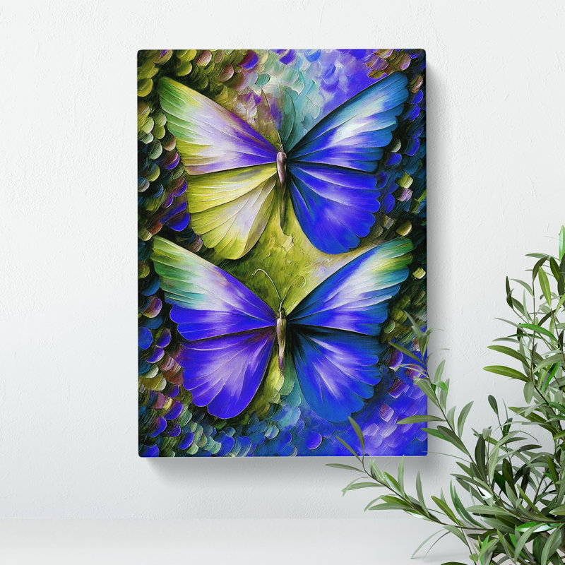 Pair Of Butterflies No.4 - Wrapped Canvas, 50cm H x 35cm W x 3cm D